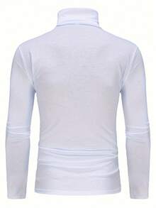 Men's Casual Turtleneck Long Sleeve T-Shirt, Suitable For Daily Wear And Casual Commuting