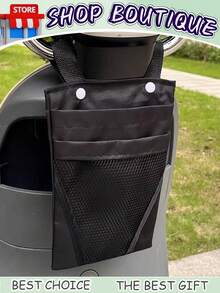 Bolsa de almacenamiento impermeable para manillar de bicicleta, bolsa de almacenamiento para guardar artículos en la bicicleta antes de montar, soporte para teléfono móvil para la cesta de la bicicleta. Bolsa de suspensión para bicicleta y motocicleta ligera y portátil, muy adecuada para viajes. Bolsa de almacenamiento para bicicleta, bolso para manillar de bicicleta, bolsa de bicicleta con bolsillos de malla, soporte portátil para teléfono móvil de bicicleta, accesorios para bicicleta