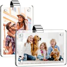 2 buc suport foto auto, clemă foto acrilică pentru vizor auto, accesorii auto personalizate, ramă foto magnetică pentru parasolar auto pentru adăugarea de fotografii de familie sau personale
