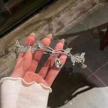 这款镶钻皇冠头饰适合万圣节服装派对、女士柔软仙女耳皇冠发箍、魔法森林花朵头饰、圣诞派对女王头饰。它是文艺复兴集市、奇幻服装、发饰和婚礼的完美之选，也是准新娘和头饰的理想选择。 - 彩色 - 查看 6