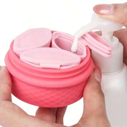 Silikonschönheits-Spendebox, tragbare Augencreme-Gesichtsöl-Spendebox, Reisebedarf Spenderflasche