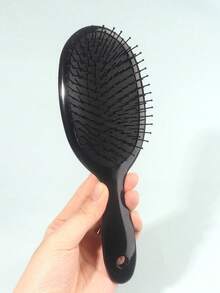 Unisex Haarbürste, flacher Bürstenstil glättender Kamm geeignet für langes, grobes, feines und lockiges Haar, Dual-Use für trockenes oder nasses Haar, Abschied von Knoten, Salon-Qualität Glättungsergebnisse, schwarzer luftgepolsterter Kamm, Massagekamm für Frauen, antistatischer Kamm für Frauen, großer flacher Kamm - unisex Design, Nylonborsten geeignet für alle Haartypen, Schul-Essentiell, Reisebegleiter, Haaraccessoire für Frauen