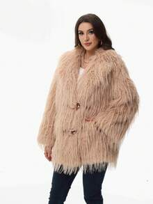 Faux Fur Trim Leather Jacket With Fringe, Fashion Outerwear For Travel, Autumn/Winter