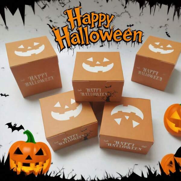 5pcs 4"X4"X2.5" Christmas Cake Boxes With Christmas Tree, Bell, Gift, Transparent Window - Suitable For Pumpkin Cookies, Bat Shaped Halloween Donuts, Mini Cakes, Pastries, Sweets And Cakes Christmas Christmas Decorations Christmas Pajamas Christmas Gifts Christmas Decor