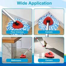 O Cedar 8 Pack Spin Mop RinseClean 2 System, Microfiber Reusable Mop Refills, 6 Mop Heads+ 1 Mop Base And 1 Scrub Brush Combo Set - 藍色 - 查看 9