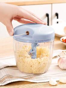 Manual Pull Cord Food Chopper - ABS Material Garlic Press And Vegetable Processor, No Electricity Needed, Suitable For Onion, Meat, Chili, Carrot, Fruit, Nuts, Herbs And More - Multicolor - View 9