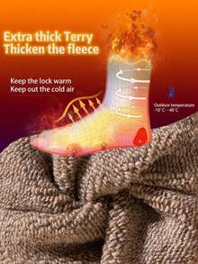 3 Pairs Men's Black Extra Long & Thick Wool Blend Thermal Leg Warmers, Soft Merino Wool Blend Knee High Socks For Winter, Skiing & Business Wear (Runs Small), Cozy Socks - Multicolor - View 6