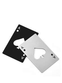 1 Piece; Creative Poker Beer Bottle Opener Stainless Steel Bottle Opener Spades A Bottle Opener Beer Unique Personalized Wine Op, Christmas Party Supplies, Family Dinner