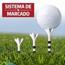 Tees de Golf de Plástico Blanco de Alta Calidad a Granel 50 Piezas, Tees de Golf Profesionales, 2 3/4 Pulgadas (70 Milímetros), Accesorios de Herramientas Deportivas de Alto Rendimiento