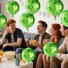 Baloane Pixel 5 buc/set, baloane folie verzi de 18 inch, decorațiuni de petrecere cu tematică Pixel, potrivite pentru sărbători