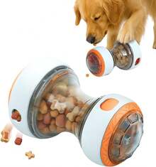 Interactive Dog Treat Dispenser Toy, Large Size Rolling Food Leak Proof Ball, Durable Chew Tooth Healthy Ball, Suitable For All Breeds Slow Feeder Puzzle Pet Toy, Slow Feeding Training Toy, Pet Food Puzzle Toy - 藍色 - 查看 3