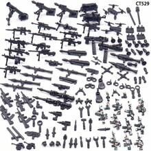Military Set Simulate Battle Mini Weapon Pack Gun Rifle Pistol Accessories Building Blocks Diy Set Equipment Accessories Kits Swat Team Soldier Figures