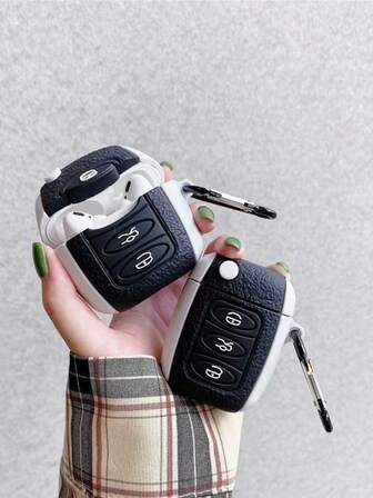 1 Stück kreative neue Auto-Schlüssel AirPods3 3D Cartoon Pro/Pro3 Buds2/Buds3/3Pro personalisiertes Silikon AirPods1/2 Premium Pro (2. Generation) Bluetooth Kopfhörer Hülle kompatibel mit Apple