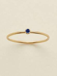 1pc 316L Stainless Steel Birthstone Ring For Woman Gold Color Simple Style Ring Festival Party Fashion Jewelry Dropshipping