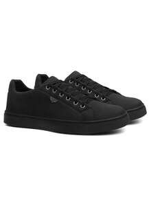 Men's Sneakers Casual Comfortable Sneakers Promotion EVA Insole Black Brown Blue - 黑與白 - 查看 2