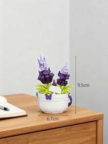 迷你花束盆景树玩具积木套装，DIY仿真植物系列积木玩具，玩具积木适用于家庭办公室装饰摆件，亚克力防尘罩积木，花束套装，适合成人、生日礼物、圣诞玩具、万圣节 - 彩色 - 查看 7