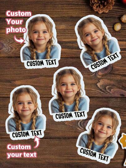1~100 Personalized Custom Portrait Photo Stickers, Picture Stickers, Her Stickers, Personalized Stickers, Custom Pet Stickers, Multiple Sizes, Fun Birthday Decorations, Bachelorette Party, Desktop Spreads, Birthday Party Decorations, Cake Decorations, Custom Stickers,