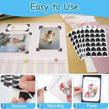 240 Self-Adhesive Photo Corners, Acid-Free Corners, Picture Corners For Scrapbooks, Photo Albums, Memory Books, Journals (Black) - Black - View 5