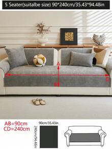 1 Vỏ đệm ghế sofa bốn mùa, tấm lót ghế sofa chống trượt tối giản hiện đại, vỏ bọc ghế sofa chống bụi và có thể giặt được, mềm mại và chống phai màu, bảo vệ thân thiện với thú cưng, phù hợp cho phòng ngủ, văn phòng, phòng khách, ghế sofa hình chữ L và ghế sofa 1/2/3/4 chỗ ngồi - Màu xám đen - Xem 19