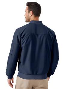 ZUTY 2 PACK Men's Bomber Jacket Lightweight Casual Spring Fall Windbreaker Zip Up Coat With Pocket - 黑色藏青 - 查看 2
