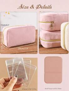 Personalized Cosmetic Bag, Custom Corduroy Makeup Bag, Name Makeup Bag, Monogrammed Toiletry/Makeup Bag, Bridesmaid Gifts, Bachelorette Party Gifts, School Supplies, Back To School, School Gifts, For Office, For School, For Classroom, For Coworkers, For Dorm Rooms, Middle School StudentsChristmas Beauty Accessories