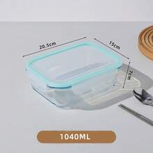 Recipiente de almacenamiento de alimentos de vidrio con tapa | a prueba de fugas, apto para microondas, congelador, apilable, adecuado para cocina, almuerzo, preparación de comidas sobrantes (verde) Caja de almuerzo portátil de gran capacidad adecuada para ensalada de verduras, camping, picnic, desayuno y recipiente de alimentos adecuado para cocina, exterior, hogar y trabajo - Verde - View 14