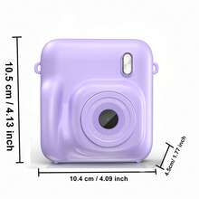 Cámara instantánea CAMKORY, cámara frontal y trasera dual para selfies con tarjeta de 32GB + 4 rollos de papel de impresión, cámara digital de 48MP 1080P para regalos de Navidad, cumpleaños y vacaciones, cámara digital portátil para imprimir para niños, niñas y principiantes