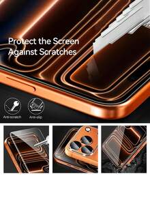 Bộ 6 trong 1 tương thích với iPhone 17 Pro Max, bao gồm 3 miếng dán màn hình cường lực (6.9 inch) và 3 miếng dán bảo vệ ống kính camera, tương thích với iPhone 17 Pro Max/17 Pro/17/17 Air/16 Pro Max/16/16 Plus/15 Pro Max/15/14/13/12/11, chống trầy xước, độ phân giải cao, phù hợp với ốp lưng điện thoại. - Trong sáng - Xem 6