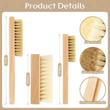 3 Pcs Wood Laundry Stain Brush Stain Remover Brushes With Boar Bristle Small Stain Brush For Clothes For Scrubbing Stains From Furniture Fabric Leather(3 Pcs A)