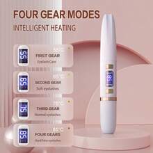 Three-In-One Heated Eyelash Curler And Electric Eyebrow Trimmer/Shaver, Multi-Functional Three Usage Heads - USB Rechargeable 180mAh Lithium Battery, Facial Electric Shaver, Full-Body Hair Remover, Rechargeable Painless Eyebrow And Nose Bikini Hair Trimmer, Gentle Heating, Mechanical Styling, No Laser Function, Portable Beauty Tool, Easy To Manage Ladies' Electric Hair Remover & Lip Shaver - Portable Hair Removal Device, Wireless Operation, Ergonomic Design, Replaceable Head Suitable For Face, E