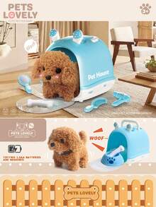 毛绒玩偶互动电子宠物狗/兔子 - 散步、吠叫、摇尾巴、儿童和幼儿伴侣玩偶 家居装饰、玩具、儿童玩具、儿童玩具 - 彩色 - 查看 2