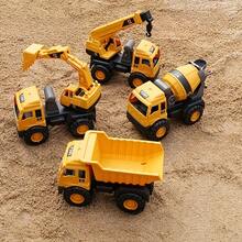 1 件建筑玩具系列套装，挖掘机、搅拌机、起重机、工程车辆、户外益智玩具套装，适合男孩和女孩的逼真玩具，生日、圣诞节、万圣节礼物