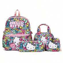 Sanrio Sanrio Hello Kitty&Kuromi 4-Piece Set: Backpack, Pencil Case, Shoulder Bag, Wallet - Durable Material, Adjustable Shoulder Straps, Zipper Closure - Perfect For School, Travel And Gift Giving Travel Bag Handbag Luggage Bag For Travel For Business For Vacation Holiday Large Capacity Portable Multifunction Travel Duffel Bag Unisex Weekender Bags