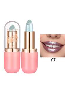 1pc 3-In-1 Color Changing Pearlescent Multifunctional Makeup Stick - Lipstick, Blush, Highlighter, Infused With Iridescent Rainbow Pearl And Mermaid-Like Radiant Glow, Essential For Parties And Dates - Nhiều màu - Xem 10