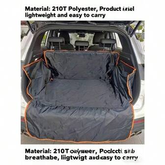1件装汽车配件单层防污耐磨防水汽车后备箱座椅套宠物垫，狗狗汽车座椅