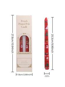 1 Bộ Nến in hình Giáng sinh/Chân nến có gân, Nến lãng mạn cho bữa tối, Thích hợp để trang trí nhà cửa, tiệc tùng, trang trí bàn ăn, quà tặng ngày lễ, bữa tối, tiệc/sự kiện, thư giãn/thiền định, ánh sáng tạo không khí, trang trí Giáng sinh, trang trí phòng, quà Giáng sinh - Nhiều màu - Xem 6