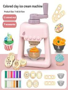 Kids Colorful Clay Noodle Maker, Ultra-Light Clay Ice Cream Maker, Hamburger Maker, Molds, Multi-Functional Parent-Child Interactive Educational Toy Set, Suitable For 3-12 Years Old Boys And Girls, Gift/Giveaway (Random Colored Clay) - Multicolor - View 11