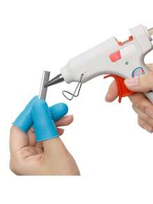 3pcs Silicone Finger Protectors, Finger Protectors, Finger Protectors For Hot Glue, Silicone Thimble, Hot Glue Finger Protectors, Fingers Tip Pads Grips For Money Counting Collating Writing Sorting Task Hot Glue And Sport Games (Blue) - Black - View 3