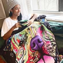 Dawhud Direct 75x90-Inch Pit Bull Blanket - Dean Russo Pitbull Throw Blanket For Adults And - Soft And Cozy For Bed, Couch, Or Travel - Thoughtful Gifts For Women And Dog Lovers, Compact Flannel Throw – Soft, Durable For Travel & Movie Nights - 彩色 - 查看 8
