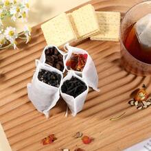 Pcs Disposable Tea Bags Loose Tea, Empty Tea Bags With Drawstring Empty Muslin Tea Infuser Sachets Seal Cold Brew Coffee Bags Spice Loose Leaf Tea Bag - Initial - View 3