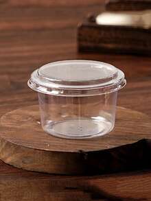 25/50sets 5oz Reusable Covered Party Cups, Cake Cups For Frozen Yogurt, Coconut Jelly And Oatmeal Bowls, Durable And Shatter-Proof Dessert Cups, Cream Puff Boxes, Transparent Dessert Containers, Suitable For Cakes, Mousse, Cupcakes And Ice Cream