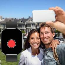 ERUN The Latest Smartwatch With Touch + Physical Buttons, Magnetic Charging, 180 MAh Battery, Water Drink Reminder, Sleep Monitoring, Call Reminder, Message Reminder, Sedentary Reminder, Alarm Reminder, Stopwatch, Bluetooth Calling, Bracelet Finder, Wrist Raise To Light Up Screen, Weather Notification