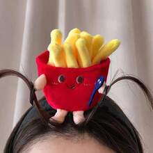 1 chiếc băng đô cài tóc hình khoai tây chiên và bánh mì kẹp thịt ngộ nghĩnh, phụ kiện chụp ảnh dễ thương cho các dịp lễ, sản phẩm mới mùa xuân/hè, phụ kiện đội đầu, băng đô cài tóc cho nữ. - Đỏ - Xem 6