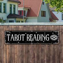 Vintage Tarot Card Divination Metal Tin Sign - 4x16inch |   Waterproof Dustproof Wall Art Home Bar Cafe Decoration |   Choice Indoor And Outdoor Holiday Decorations