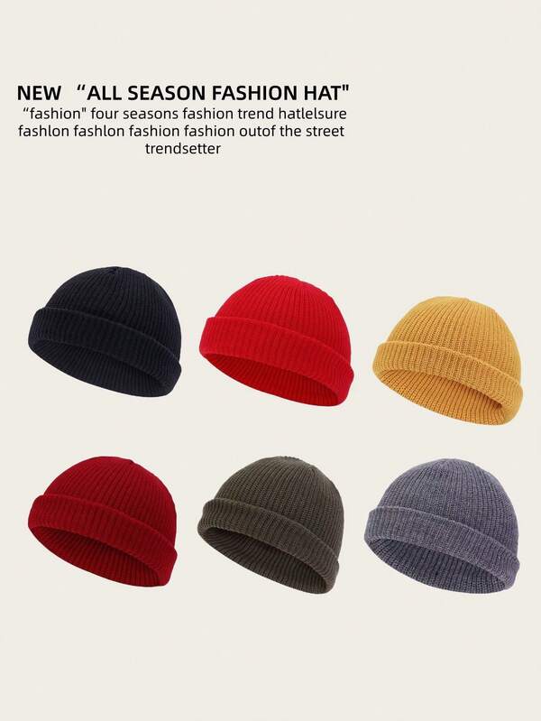 1 peça gorro curto de malha unissex estilo coreano vintage redondo, quente, adequado para presentear amigos, familiares, casais, colegas, ideal para aniversários, festas, passeios, deslocamentos, viagens, férias, inverno quente