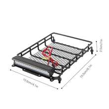 Portaequipajes metálico para techo de coche RC con LED, apto para el modelo de coche RC MN D90 99S. - Negro - Ver 6