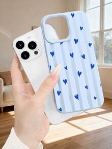 Heart-Shaped Printed Striped Mobile Phone Case, Made Of Anti-Drop, Shockproof, Scratch-Resistant Soft Material, Dirt-Resistant And Durable, Suitable For Teenagers Mobile Phone Case, Compatible With Iphone 17Promax/17Pro/17AIR/17/16Promax/16Pro/16Plus/16/15Promax/15Pro/15Plus/15/14Promax/14Pro/14Plus/14/13Promax/13Pro/13/12Promax/12Pro/12/11Promax/11Pro/11 - Màu vàng - Xem 8