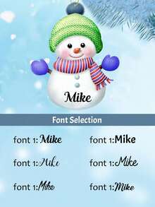 Boule de Noël personnalisée, ornements de Noël personnalisés avec nom, décorations pour sapin de Noël, set de boules de Noël, décorations de Noël d'intérieur, décorations pour sapin de Noël, décoration de Noël mignonne pour la famille, cadeaux de Noël personnalisés. Cadeaux personnalisés pour femmes, hommes, mère, père, multifonctionnel, réglable