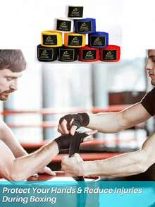 Băng quấn tay bảo vệ thoáng khí, lý tưởng cho MMA và các môn thể thao khác! Băng quấn tay Muay Thai/Kickboxing unisex, băng quấn tay chiến đấu/võ thuật, phù hợp cho đấm bốc, găng tay tập luyện Muay Thai. - Nhiều màu - Xem 11