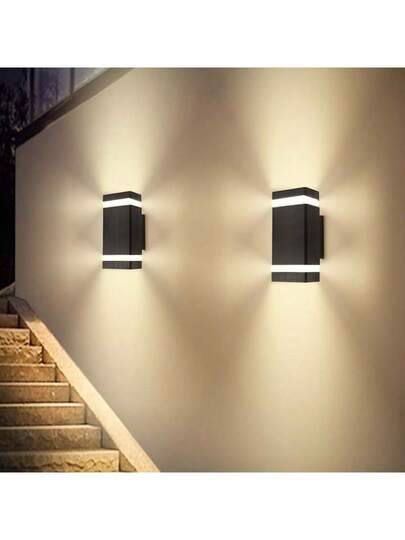 CANMEIJIA 1PC Acrylic Outdoor Waterproof Wand Lamp IP65, Door Lamp, Including E27 Bulb, Bulb Replaceable, Square/Round Lighting, Garden ation, In Gardens/Corridors/Stairs/Streets/Balconies view 9